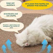 Cat Scratching Device Cat Scratching Pad Cattail Or Hemp Rope Does Not Sting Hand Woven Natural Cattail Fragrance Suitable For Living Room Bedroom Balcony.