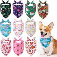 Holiday Dog Bandanas 10 Packs, Easter Dog Bandana Pet Triangle Scarf Festival Style, Seasonal Bandanas 4th Of July Pet Bandana Birthday For Small To Large Dogs Puppies Cats - 夏季風格 - 查看 7