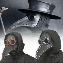 1 件多色可选可调节成人均码趣味中世纪蒸汽朋克瘟疫医生鸟面具乳胶朋克角色扮演面具喙成人万圣节角色扮演道具、派对礼物、生日礼物、礼品填充物、生日派对、房间装饰、墙壁装饰、（某些部件可能是随机的）、节日必需品、秋季、感恩节、万圣节、圣诞节、狂欢节、万圣节道具、万圣节派对、国庆节、秋季 - 彩色 - 查看 2