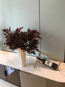 1 Pack Artificial Cimicifuga Plant Leaf Spray Faux Plum Cimicifuga Ramosa Leaf Branch Faux Fall Spray Silk Plants For Home Vase Wedding Garden Farmhouse Table Mantel Decor ,Ndoor Outdoor Thanksgiving Halloween Christmas Decoration Party Decor - Multicolor - View 8