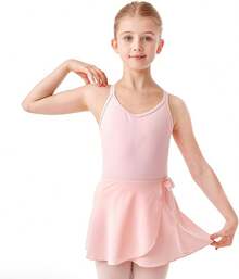 Ballet Leotards With Dance Skirt And Ballet Tights For Girls Toddler Dance Dress Outfit Combo - 02-芭蕾粉色 - 查看 2