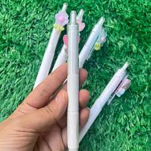 Caneta rollerball em gel Tulip, média, 0,5 mm, de plástico, de secagem rápida, para material escolar e de escritório, com estampa floral, para volta às aulas