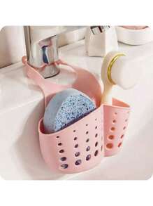 1 Pc Adjustable Kitchen Sink Dish Drying Rack Hanging Bag, Random Color