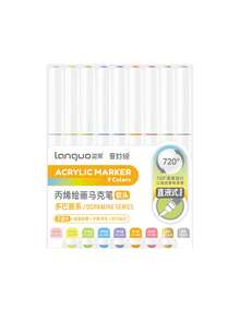 1pc 126/9 Colors Acrylic Marker - Creative Design Watercolor Pen Set With Soft Nib, For Students, Opaque, Mixable, DIY Art Supplies For Back To School Season, Markers For Graffiti On Different Material Surfaces - Multicolor - View 18