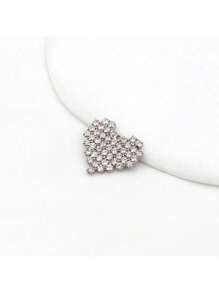 4pcs/Set Heart Shaped Alloy Plated Charms, DIY Jewelry Making Pendant For Bracelet, Necklace, Earring