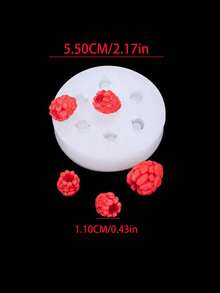 1 件蓝莓覆盆子黑莓硅胶模具，DIY 蓝莓覆盆子蜡融化模具 - 白色 - 查看 10