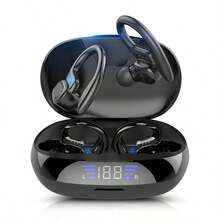 1 Pair Of Wireless Earbuds With Microphone, 5.3-Inch In-Ear Headphones, Stereo Surround Sound, ENC Noise Cancellation, Touch Volume Control, Polymer Battery, With USB Type-C Charging Case, Suitable For Exercise And Sports, Adults - Plastic Material - Advanced Black - View 11
