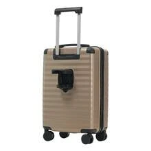 Three-Piece Suitcase, 20/24/28 Inches, – Expandable Large Capacity (L & XL) + Foldable Cup Holder (M), ABS Material, TSA Lock, 360° Swivel Double Wheels, Family Travel Suitcase