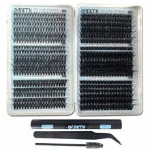 DIY Lash Extension Kit 720PCS D Curl Lash Clusters 30D 40D 60D 80D 100D Individual Lash Kit 8-16mm Volume Lashes With Lash Bond And Seal, Lash Tweezers, Lash Brush