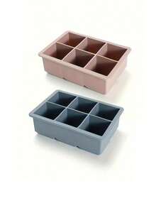 1pc 2" Large Silicone Tray, Flexible Square Ice Mold, Stackable Design - Multicolor - View 14