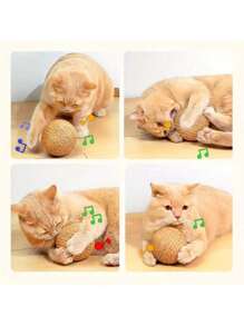 1 szt. Zabawka do drapania dla kota, interaktywna zabawka dźwiękowa, zabawka do żucia odporna na zarysowania, towarzysz zwierząt domowych, ciekawa zabawka z sizalu, odpowiednia dla kotów do gonienia i zabawy zabawkami