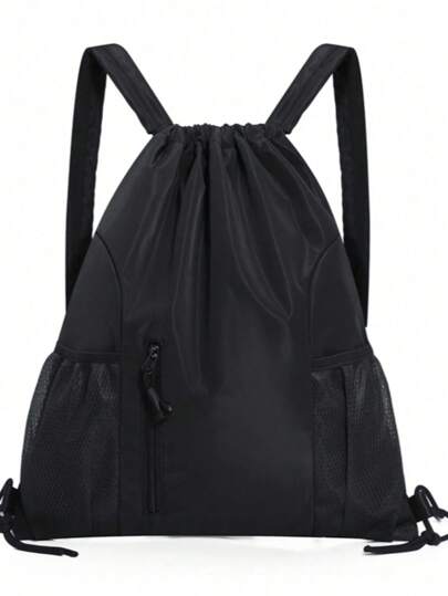 Mochila de cuerdas de nailon impermeable de unicolor, nueva llegada, gran stock, para viajes, al aire libre, gimnasio, simple, para fines de semana, vacaciones de verano, documentos, personalizada, bolsa lateral, bolsa de viaje, bolsa escolar