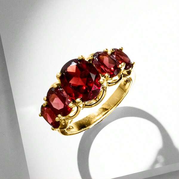 1 PC Elegant Oval Zirconia Ring – Copper Women's Fashion Band, Perfect For Daily Wear, Proposal & Anniversary Gift