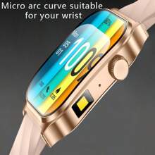 Aviwogr Nouvelle Montre Connectée avec Écran Incurvé de 2,01 Pouces, Synchronisation des Informations du Téléphone, Lampe de Poche LED Intégrée, Connectivité Sans Fil, Appel Vocal, Plus de 100 Modes Sportifs, Sports de Plein Air, Montre Connectée Unisexe