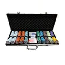 500ct. Monte Carlo Poker Club 14g Clay Chip Set W Case - như hình ảnh - Xem 1