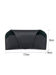 [4 Colors Available] High-End Leather Car Sun Visor Mounted Magnetic Eyeglasses Storage Box, Convenient In-Car Installation