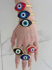 One Piece, Vòng tay mở giọt dầu Devil's Eye, độc đáo và thích hợp để đeo hàng ngày - Xem 2