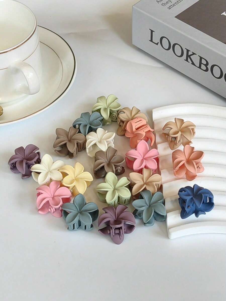 30 buc cleme de păr colorate cu model aligator floral, mini cleme de păr cu gheare pentru codițe, cocuri, breton, accesorii de păr (culoare aleatorie) cleme de păr cu flori