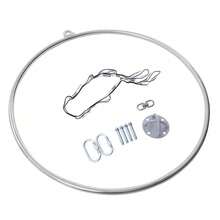 TFCFL 90cm Aerial Lyra Hoop Gymnastic Equipment Lifting Ring Yoga Ring Dance Stainless 350Kg - Silver - View 4
