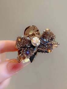 1/2 chiếc kẹp tóc nơ đính đá kiểu dáng sang trọng, phụ kiện tóc thiết kế tinh tế dành cho nữ, phù hợp để sử dụng hàng ngày, đi chơi, làm quà tặng, kẹp tóc mùa hè đi biển, kẹp tóc du lịch. - Nhiều màu - Xem 14