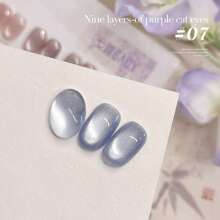 ZHIYAN 15ML/PCS 夏季热恋 8 色猫眼套装类珠凝胶指甲油 2025 新款冰透明美白粉色玻璃珠指甲油粉色指甲紫色指甲白色指甲 UV 光指甲夏季指甲海滩必备品适用于脚趾甲万圣节指甲美甲美甲沙龙专用美甲用品