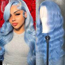 13X4 Free Part Black Green Highlights Body Wave Lace Front Wigs Pre Plucked Soft Long Wavy Hair Wigs Heat Resistant Wave Wigs Glueless Christmas Wig Long Wavy Synthetic Lace Front Wigs For Women Perfect For Daily Wear & Parties - 藍色 - 查看 1
