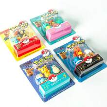 pokemon 1pc Pikachu Pokemon Pokemon 3D Cartoon Eraser Rubber Prize Gift Set Little Fire Dragon Johnny Turtle 3D Rubber