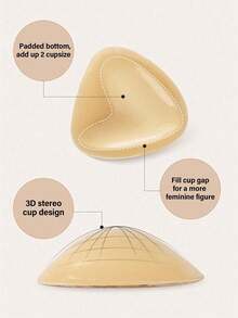 ZBEIAIR 1 Pair Double Sided Sticky Push Up Bra Inserts - Reusable Adhesive Bra With Padding - Sticky Bra For Dresses Bikinis Bra Inserts - Multicolor - View 6