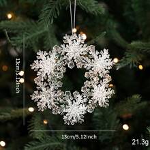 Christmas Ornaments, Transparent Acrylic Plastic Pendants, Glitter Powder And Sequins, Elk, Snowflake And Christmas Tree Ornaments, Decorative Accessories Suitable For Holiday Decorations. Home Decor Christmas Decorations Room Decor - Multicolor - View 6
