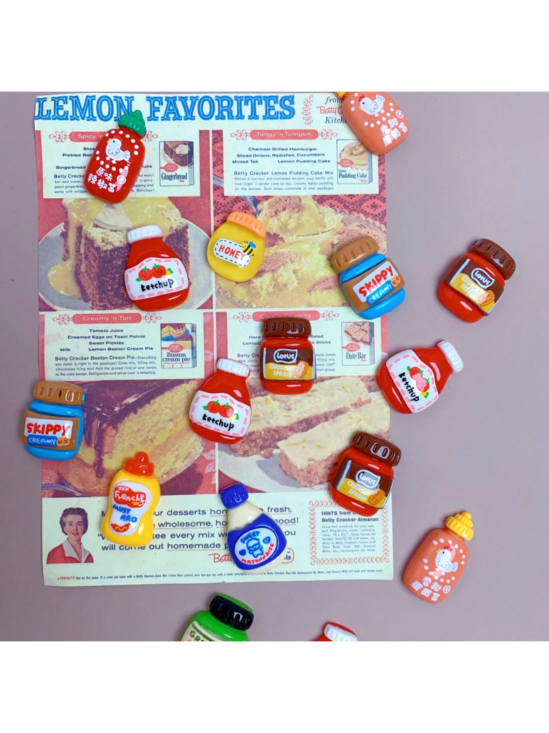 6 قطع عشوائية، مغناطيس للثلاجة، مغناطيس كرتوني كاو...