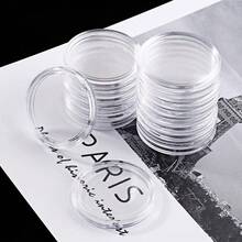 2 Sets (100pcs/Set) Australian Coin Collection Cases Capsules Holder Round Storage Album Book - trắng - Xem 8