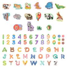 Early Kids Education Magnetic Sticker Set Animals Alphanumeric Fridge Stickers - Multicolor - View 1