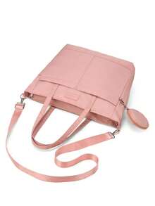 简约时尚的多功能单肩包，配备小零钱包、干湿分离袋、奶瓶保温袋。大容量休闲百搭妈咪包，适合妈妈带宝宝外出通勤、度假、旅行。