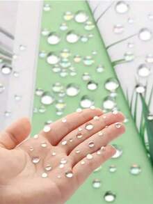 Bộ 350 hạt nước Acrylic trong suốt, hạt bán tròn, hạt sương nhựa, dùng cho đồ thủ công DIY, sổ lưu niệm, làm thiệp, trang trí - trong suốt - Xem 9