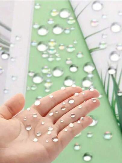 350pcs Transparent Acrylic Water Droplet, Half Round Beads, Resin Dewdrops Set, For DIY Crafts, Scrapbooking, Cards Making, Decoration