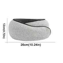 1pc Solid Color U-Shaped Memory Foam Travel Pillow (Neck Support Pillow), Travel Essential, Vacation, Back To School Travel Pillow Neck Wrap - Multicolor - View 3