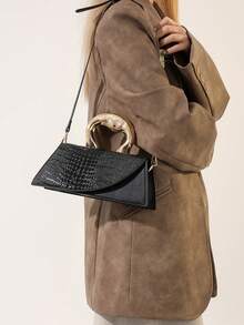 Niche Design Handbag, Exquisite And Versatile Highly Attractive Crossbody Bag, Fashionable And Shoulder Bag, Classic And Simple And Elegant Women's Bag, Suitable For Parties, Vacations, Dates, Dinners - Black - View 4