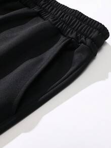 男士轻盈皇冠印花抽绳阔腿裤，宽松休闲慢跑裤，适合度假、户外、通勤、工作、钓鱼、露营，送给男朋友/丈夫的礼物，春秋季