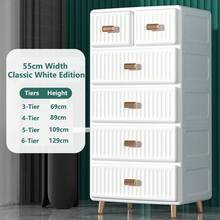 5/4/3/2/1-Tier Narrow Gap Drawer Storage Cabinet, Slim Side Shelf Unit, Multi-Layer Plastic Nightstand, Bathroom - Multicolor - View 39