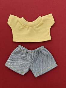 拉布布 17 厘米娃娃怪兽服装配饰礼品炫酷彩色 T 恤时尚 - 彩色 - 查看 7