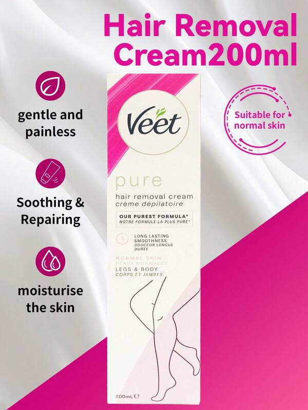 Veet 200ml Veet Haarentfernungscreme, geeignet für normale Haut für den täglichen Gebrauch
