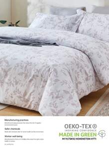 2/3pcs Supersoft Reversible Floral Print Duvet Cover Bedding Set, Vacay Style Lightweight Cloud-Like Feel Bedding, Wrinkle-Resistant, Shrink-Resistant, Duvet Cover*1 Pillowcase*1/2,Perfectly Fits Twin Full King Queen All Size Bed