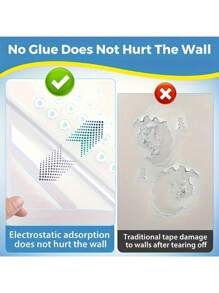 1卷透明墙面保护贴纸，防油防污墙贴，厨房专用塑料防溅墙纸，静电吸附墙面保护膜，家居装饰 - 無色 - 查看 8