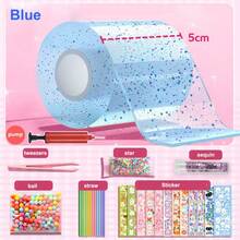 Juego de pinzar y pellizcar con adhesivo nano de colores, incluye accesorios (color aleatorio), para ejercitar las habilidades manuales, aliviar el estrés y hacer globos pequeños brillantes hechos en casa - Rosa - Ver 8