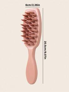 1/2pcs Shampoo Brush Scalp Massager Comb, Silicone Hair Scrubber With Long Handle Hair Growth And Dandruff Removal, Home Use Hair Brush Comb(Pink Black Brown Purple) ,Hair Styling Tools JLTO - Nhiều màu - Xem 11