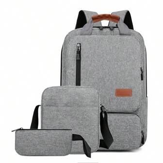 3 pièces Ensemble de sacs à dos pour étudiants, sac à dos pour ordinateur portable, sac à bandoulière avec petite poche pour voyage, école, travail et université. Fournitures pour la rentrée scolaire, sac pour ordinateur portable