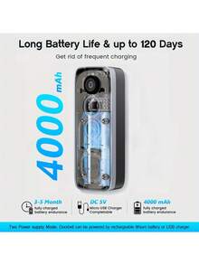 Video Doorbell, Smart Doorbell Camera With AI Face Recognition And Motion Detection, 1080P HD Video, Doorbell Activation, Night Vision, Two-Way Audio - Multicolor - View 10