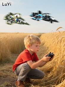 Planeador de combate RC, avión de juguete con giros de 360°, suspensión y piruetas, regalo de cumpleaños/festividad para niños