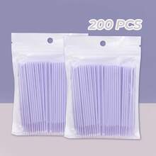 Waloshow 100 片/包一次性睫毛湿巾棒，睫毛延长清洁工具 - 彩色 - 查看 17