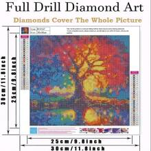 Mrpwnle Tree Of Life Diamond Painting Kits For Adults-Tree Of Life Diamond Art Kits For Adults,5D Diamond Painting Tree Of Life, DIY Full Drill Diamond Painting Gem Art And Crafts 12x12inch